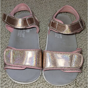 Baby See Kai Run Logan Pink/Rose Iridescent Water-Friendly Sandals (Size 7)